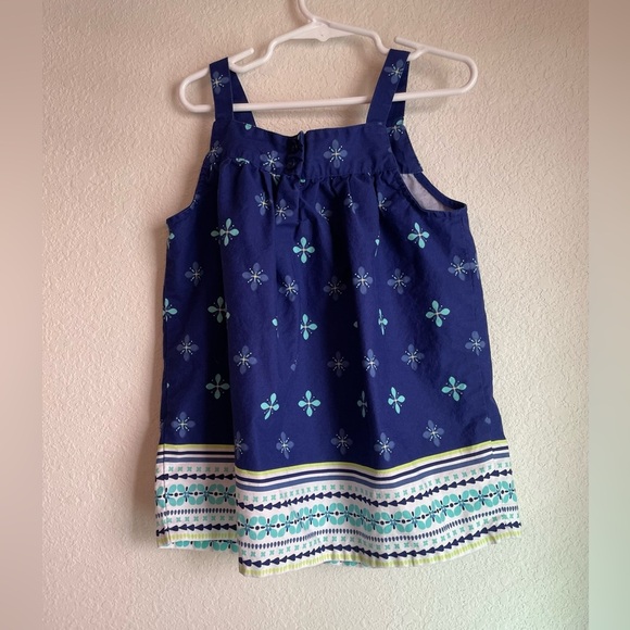 Gymbore Girls Blue Floral Tank Top size 10 - Picture 3 of 5